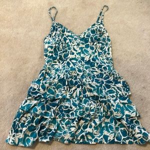 blue floral dress